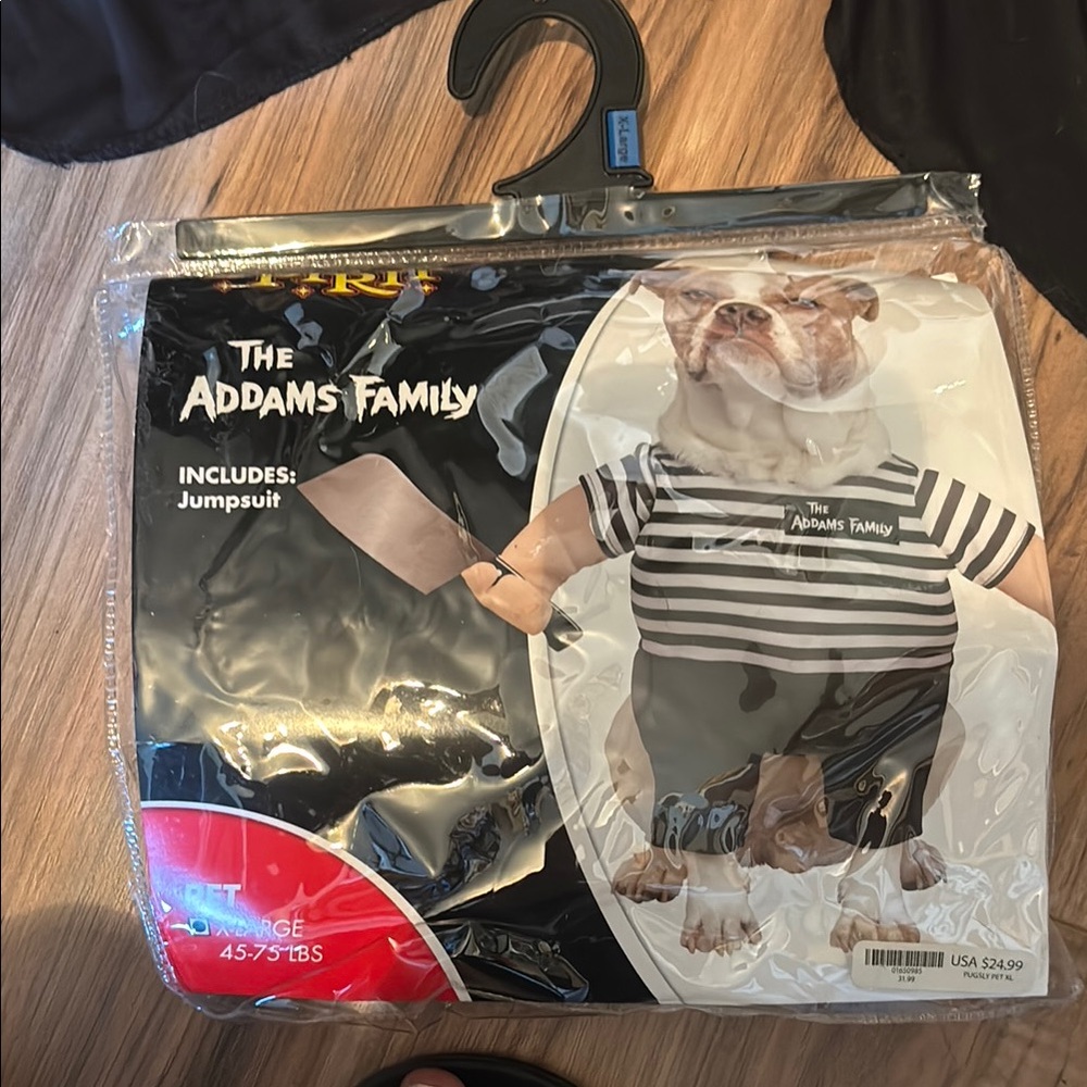 Spirit The Addams Family Dog Jumpsuit - Black and White